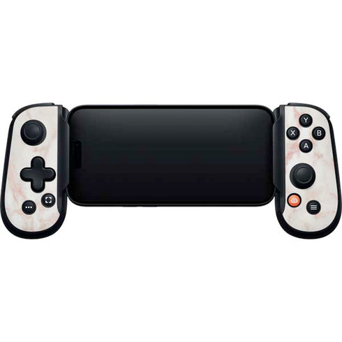 Rose Gold Marble Backbone One for iPhone Game Controller Skin